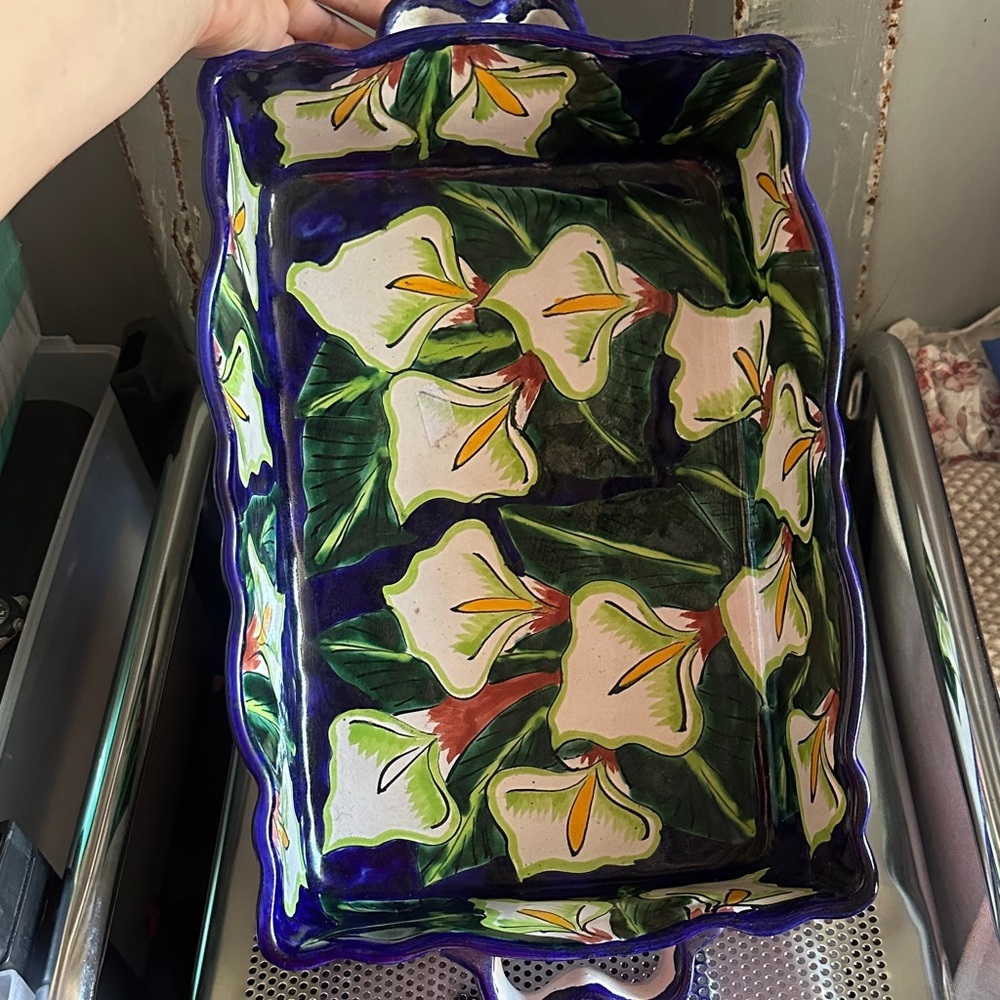 Floral Ceramic Serving Dish